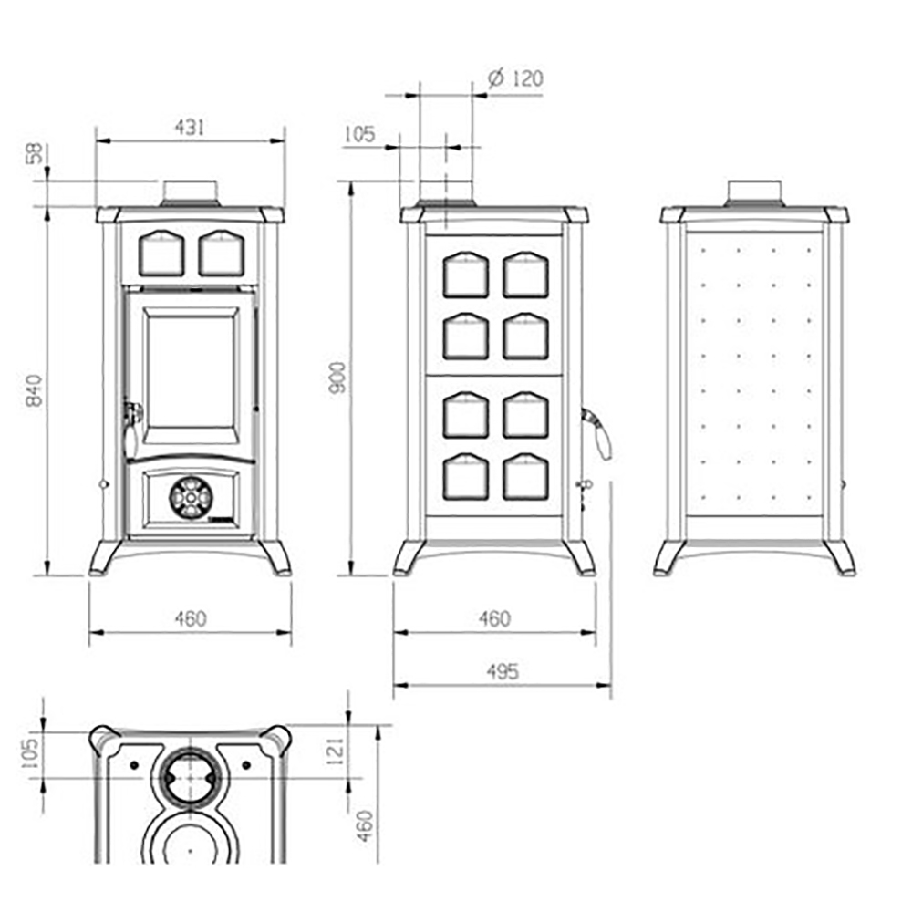 Отопительно варочная печь La Nordica Gemma (Gemma)