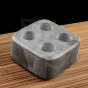 Аромакамень талькомагнезит 80x80x40 с 4-мя отверстиями, в сауну, баню Россия