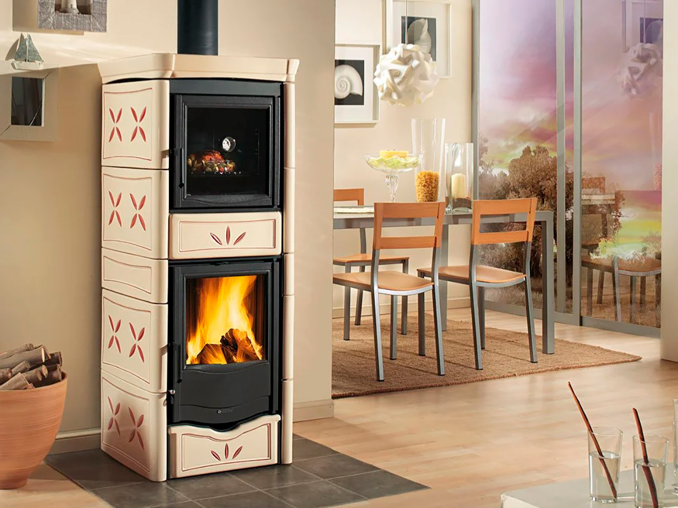 Отопительно-варочная печь La Nordica Nicoletta Vogue Silk Forno