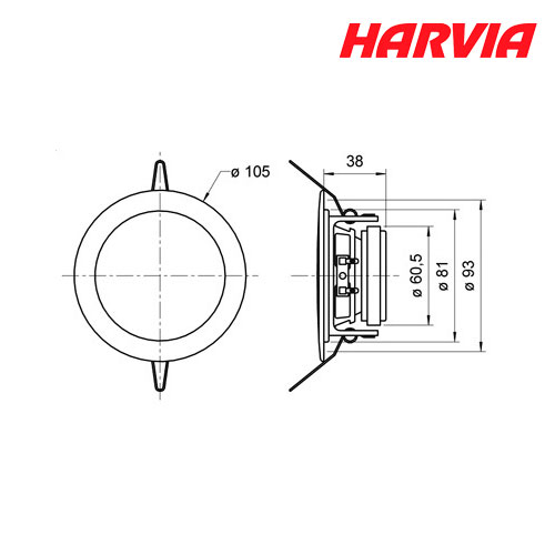 Громкоговоритель Harvia Visaton Steel SACK08008 для сауны, бани
