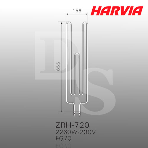 Тэн для печей Harvia ZRH-720 2260 Вт/230 В
