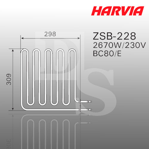 Тэн для печей Harvia ZSB-228 2670 Вт/230 В