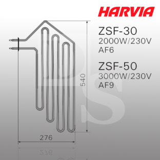 Тэн для печей Harvia ZSF-30 2000 Вт/230 В (Оригинал)