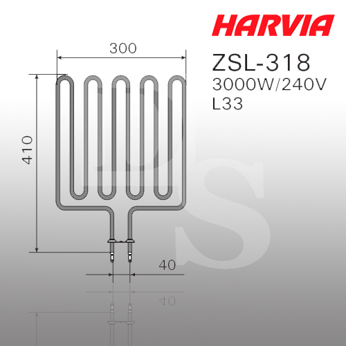 Тэн для печей Harvia ZSL-318 3000 Вт/240 В (Оригинал)