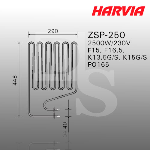 Тэн Harvia ZSP-240 2150 Вт/230В