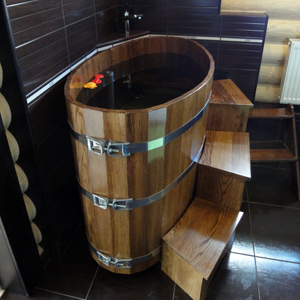 Купель из дуба в баню, сауну BentWood (0,59х1,06хh=1,0) натуральная Bentwood