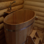 Купель из лиственницы в баню, сауну BentWood (0,59х1,06хh=1,0) морёная Bentwood