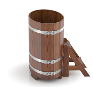 Купель из лиственницы в баню, сауну BentWood (0,59х1,06хh=1,0) морёная Bentwood
