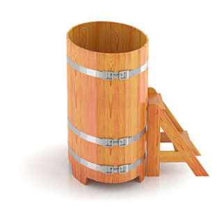 Купель из лиственницы в баню, сауну BentWood (0,59х1,06хh=1,0) натуральная Bentwood