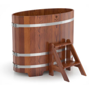 Купель из лиственницы в баню, сауну BentWood (0,69х1,31хh=1,0) мореная