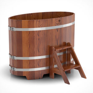 Купель из лиственницы в баню, сауну BentWood (0,80х1,42хh=1,0) мореная