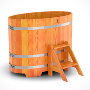Купель из лиственницы в баню, сауну BentWood (0,80х1,42хh=1,0) натуральная