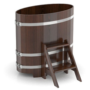 Купель из дуба в баню, сауну BentWood (0,59х1,06хh=1,0) морёная Bentwood