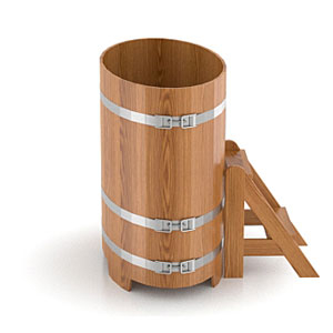 Купель из дуба в баню, сауну BentWood (0,59х1,06хh=1,0) натуральная Bentwood
