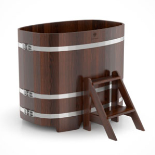 Купель из дуба в баню, сауну BentWood (0,76х1,16хh=1,0) мореная Bentwood