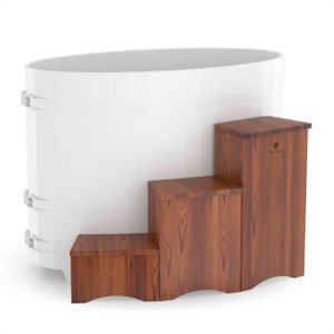 Подиум для купели в баню, сауну (вар.2) лист.натур/морён. BentWood