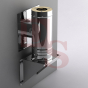 Тройник двухконтурный НУТ87, D120/220, S=1/0,6 mm. Балтвент (Элемент дымоходной системы, для печей, каминов)
