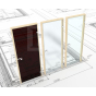 Дверь для сауны Harvia STG 7x19 (Коробка сосна, стекло бронза)